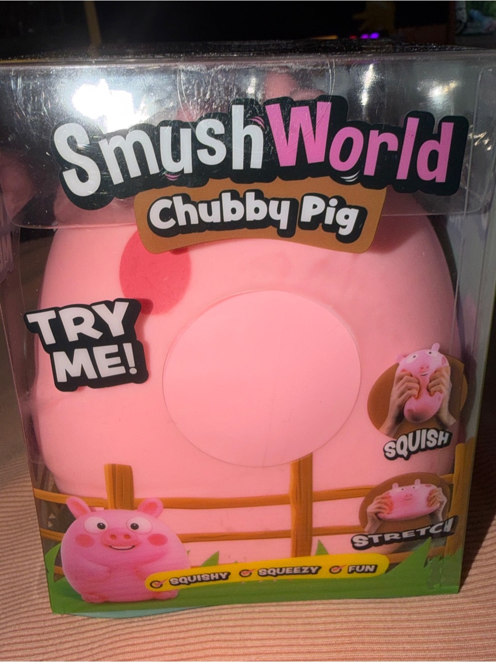 SmushWorld Chubby Pig pink squishy toy